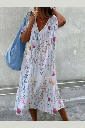 HERE&NOW Women Floral Printed A-Line Dress