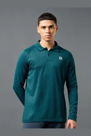 TECHNOSPORT Men Polo Collar Anti Static Slim Fit T-shirt