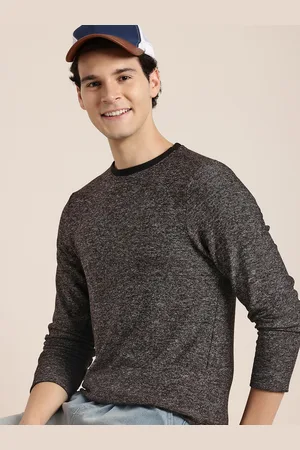 HERE&NOW Round Neck Long Sleeves Casual T-shirt
