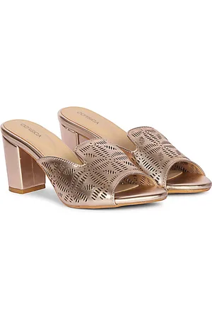 Corsica Women Block Sandals with Laser Cuts