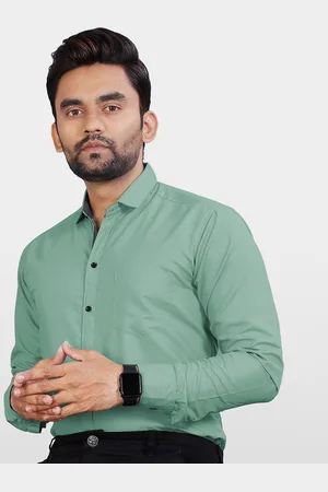 Metronaut Men India Slim Spread Collar Solid Slim Fit Formal Shirt