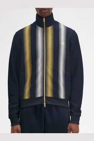 Fred Perry Men Striped Open Front Jacket