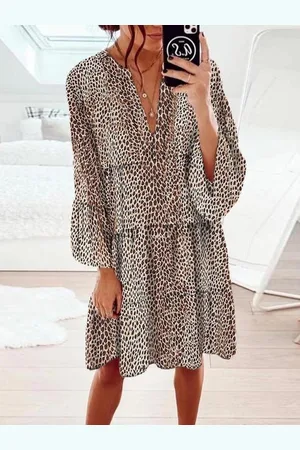 HERE&NOW Women Animal Printed A-Line Dress