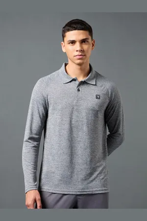 TECHNOSPORT Men Polo Collar Anti Static Slim Fit T-shirt