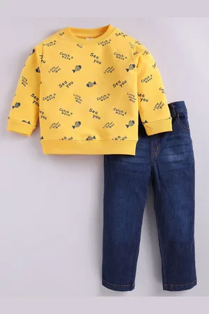 dollar Boys Printed Round Neck Long Sleeves Sweatshirt With Trouser