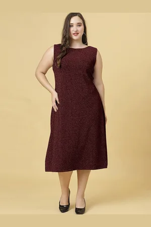 Curvy Lane Women Plus Size Embellished A-Line Midi Dress