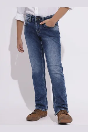 JACK & JONES Boys Straight Fit Denim Cotton Heavy Fade Jeans