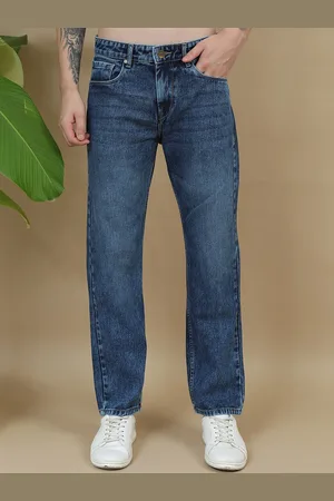 Mast & Harbour Men Comfort Relaxed Fit Light Fade Stretchable Mid-Rise Jeans