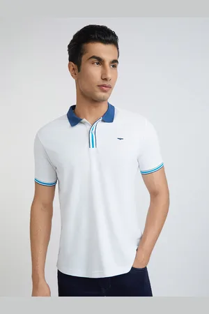 Park Avenue Men Solid Polo Collar Slim Fit T-shirt