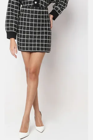 VERO MODA Women Checked Straight Skirt