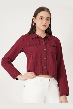 Mast & Harbour Women Crop Denim Jacket