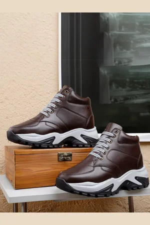 BXXY Men High-Top Lace-Ups Elevator Sneakers