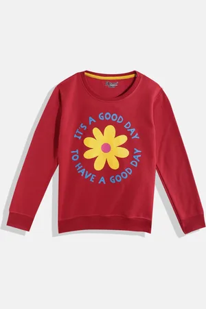 Eteenz Girls Floral Printed Sweatshirt