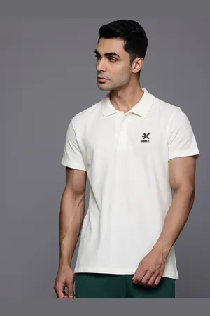 HRX Lifestyle Polo Collar Brand-Logo Print T-shirt