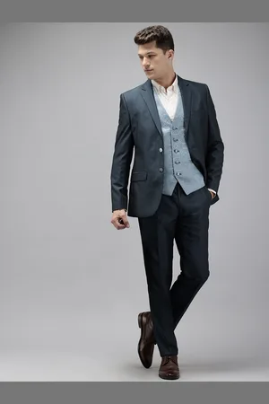 Park Avenue Slim Fit Notched Lapel Single-Breasted 3 Piece Suit