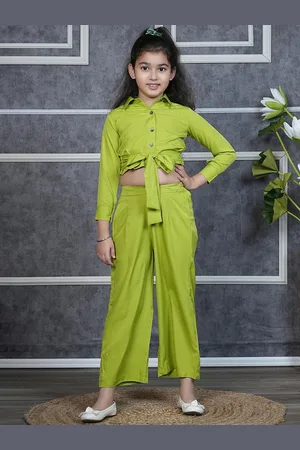 BAESD Girls Three-Quarter Sleeves Shirt With Trouser