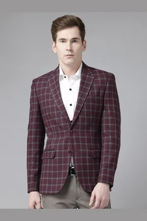 Park Avenue Checked Single-Breasted Semiformal Blazer