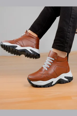 BXXY Men Round Toe High-Top Elevator Sneakers