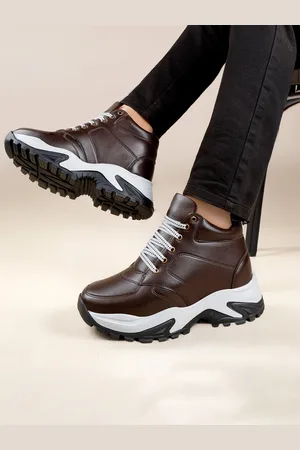 BXXY Men High-Top Round Toe Elevator Sneakers