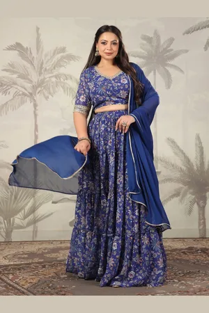 Janasya Printed Ready to Wear Lehenga & Blouse With Dupatta