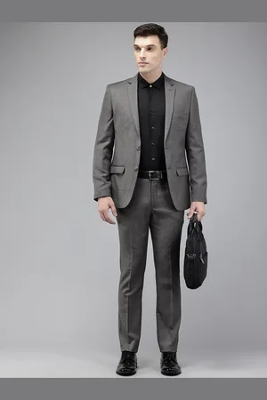 Park Avenue Checked Super Slim Fit Notched Lapel Single-Breasted 2 Piece Formal Suits