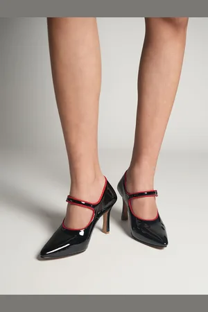 Theater Pointed Toe Stiletto Heeled Mary Janes