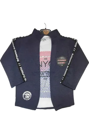 BAESD Boys Single-Breasted Cotton Blazer