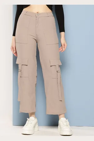BAESD Women Smart Flared Cargos Trousers