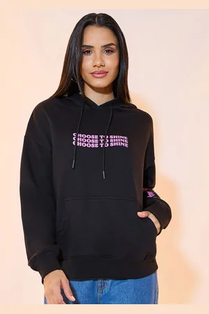 Styli Women Regular Fit Regular Length Slogan Hoodie