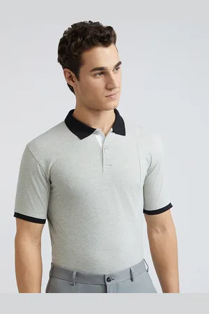 Park Avenue Men Solid Polo Collar Cotton T-shirt