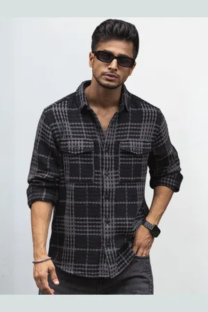 Powerlook Men Opaque Checked Casual Shirt