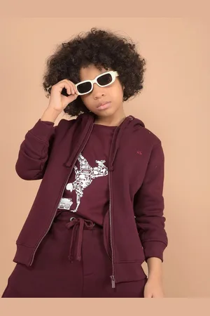 Crimsoune Club Boys Hooded Front-Open Sweatshirt