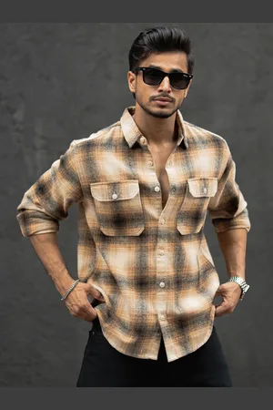 Powerlook Men Opaque Checked Casual Shirt