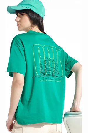 Bewakoof Women Graphic Printed Round Neck Cotton Oversized T-shirt