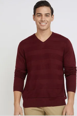 Park Avenue V-Neck Striped Pullover Sweaters