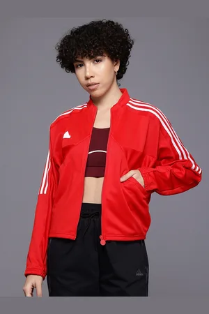 adidas Mock Collar Striped Sweatshirt