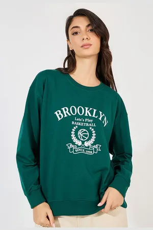 Styli Women Graphic Printed Regular Fit Longline Sweatshirt