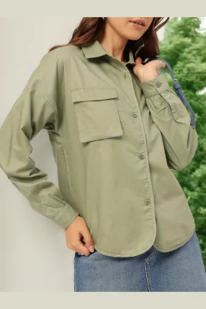 DressBerry Army Chic Chest Pocket Detail Shirt