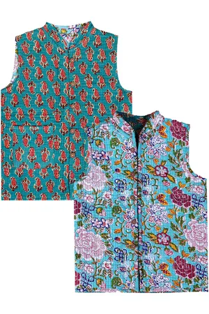 BownBee Kids Floral Reversible Sleeveless Jacket