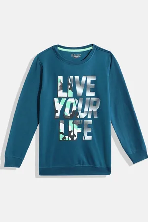 Eteenz Boys Typography Printed Sweatshirt