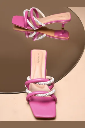TRY ME Women Colourblocked Open Toe Stiletto Heel Sandals