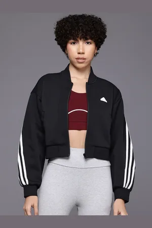 adidas Mock Collar Striped Sweatshirt