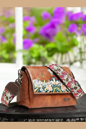 EXOTIC Floral Shopper Sling Bag