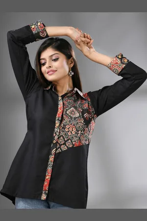 Charukriti Women Floral Opaque Printed Semiformal Shirt