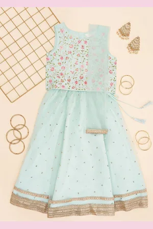 Pantaloons Girls Embroidered Sequinned Ready to Wear Lehenga & Blouse & Dupatta