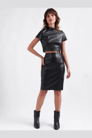 Elle Women Solid High Neck Top