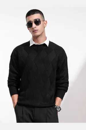 Highlander Men Round Neck Drop Shoulder Relaxed Sweater
