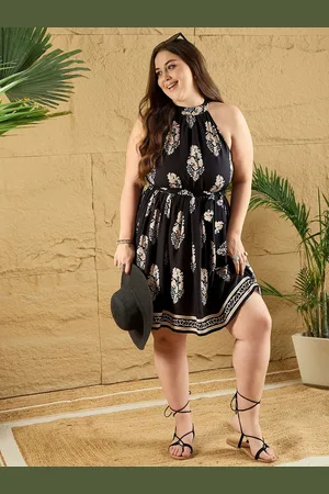 Berrylush Women Floral Printed A-Line Above Knee Dress