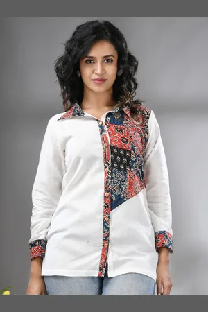 Charukriti Women Floral Opaque Printed Semiformal Shirt