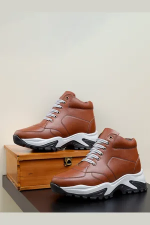 BXXY Men High-Top Lace-Ups Elevator Sneakers
